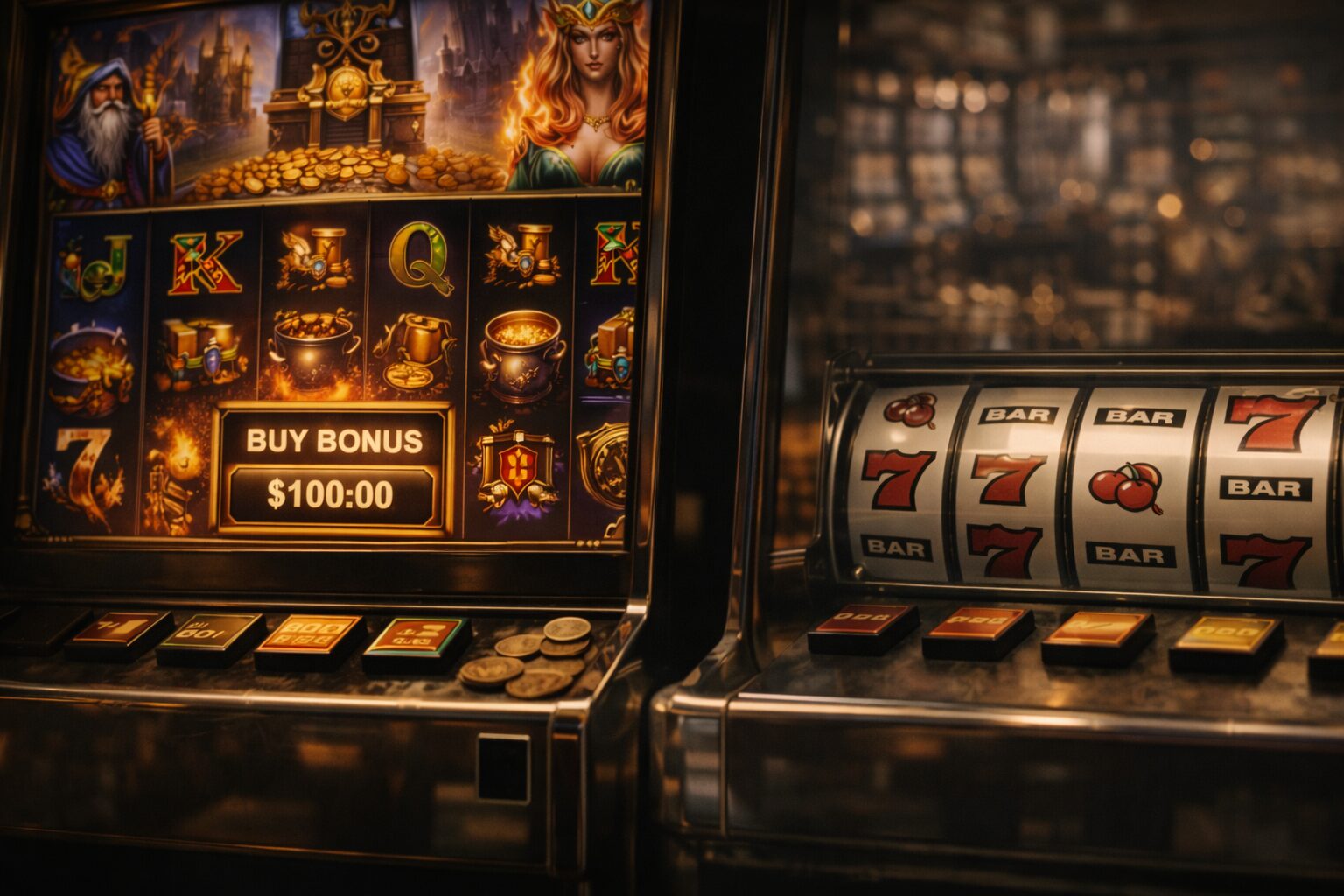 Slots con muchos efectos vs slots transparentes
